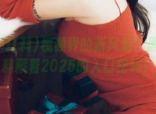 视频界的新风潮？黑料不打料藏着2025的入口密码！