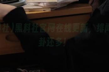 黑料社官网在线更新，绯闻比八卦还多！